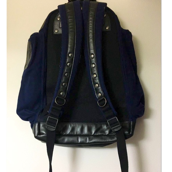Authentic Givenchy Riccardo Tisci Era Wool & Mesh Leather Trim Studded Backpack